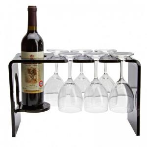 热门定制订制黑色亚克力葡萄酒展示架支架/架子透明合成树脂瓶子葡萄酒