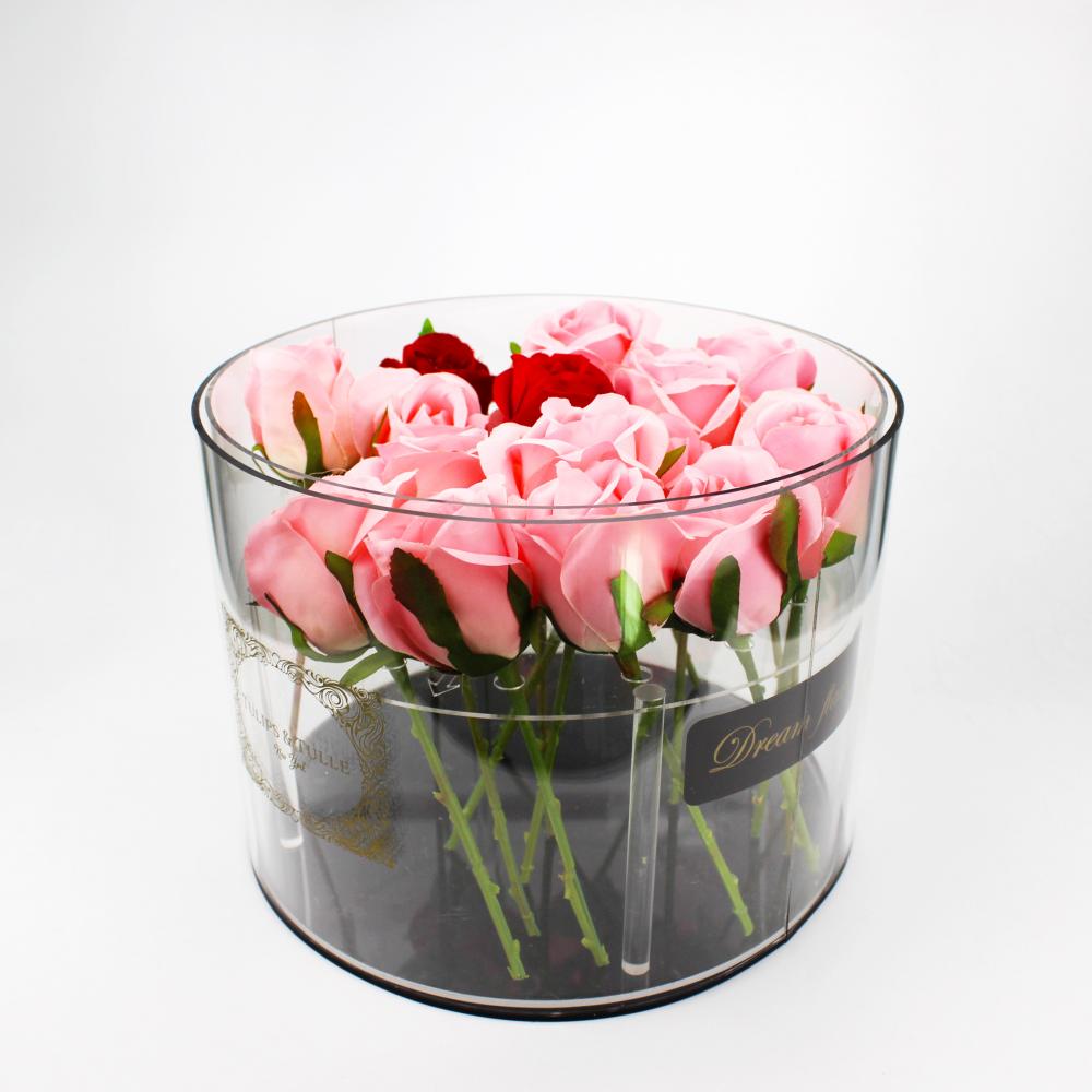 高品质亚克力礼物盒礼品盒盒子花朵鲜花植物盒子加工定制工厂70082